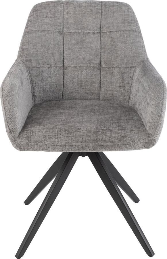 J-Line stoel Louna ijzer acryl grijs