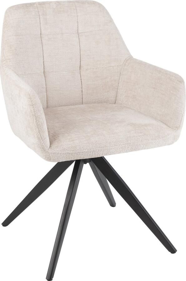 J-Line stoel Louna ijzer acryl ivoor