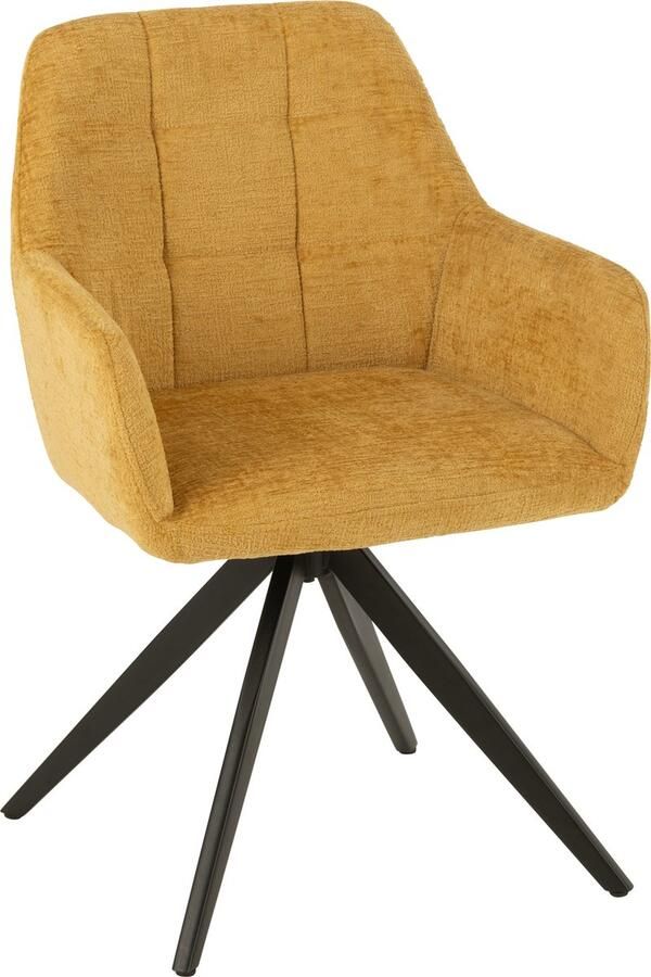 J-Line stoel Louna ijzer acryl oker