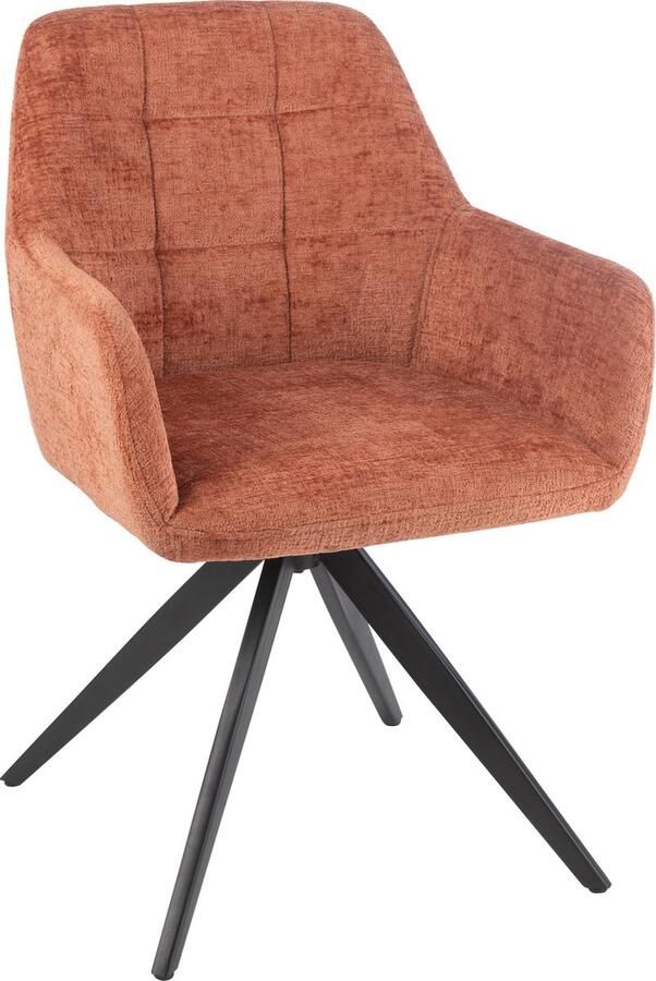 J-Line stoel Louna ijzer acryl perzik