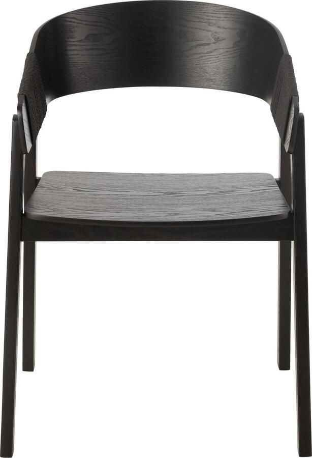 J-Line stoel Naga essenhout touw zwart
