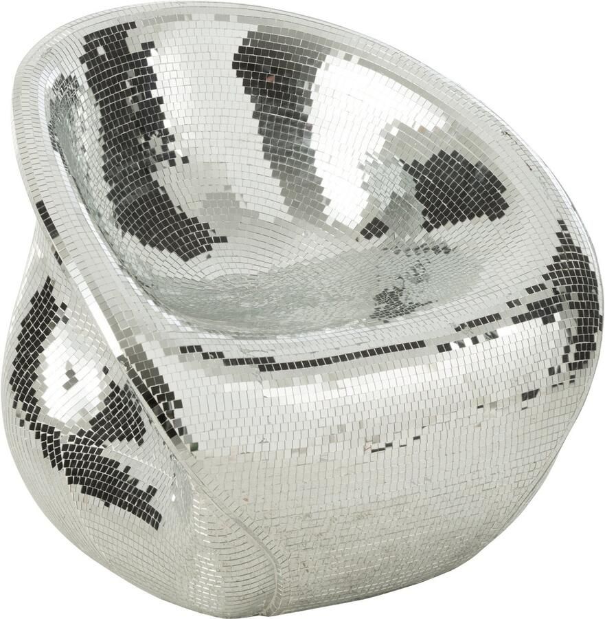 J-Line stoel Spiegel hars zilver