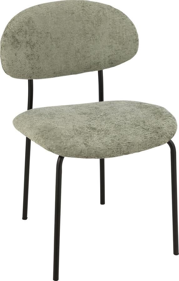 J-Line eetstoel textiel metaal muntgroen - Foto 2
