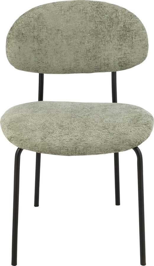 J-Line eetstoel textiel metaal muntgroen