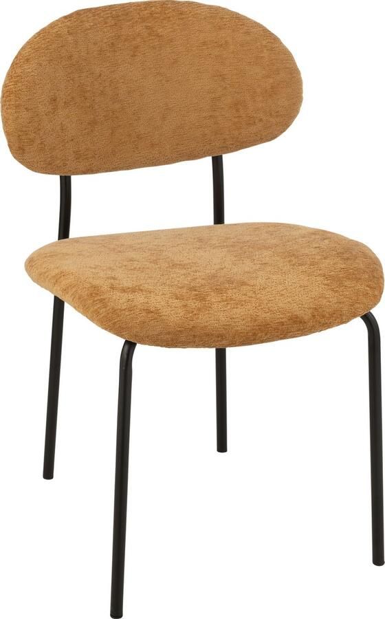 J-Line eetstoel textiel metaal oker