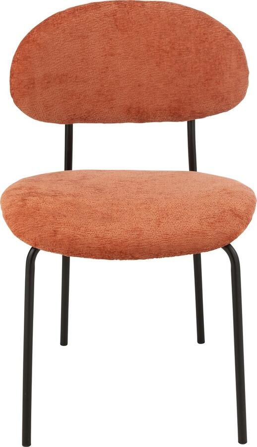 J-Line eetstoel textiel metaal oranje roest