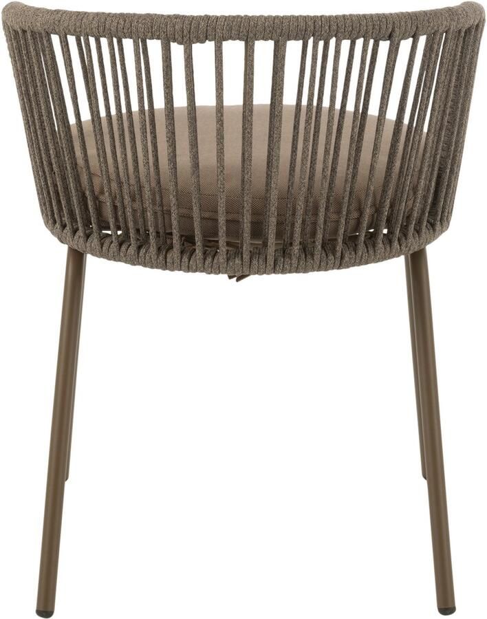 J-Line stoel Toa metaal touw bruin