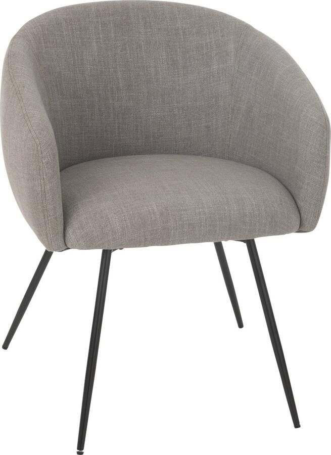 J-Line stoel Wales staal schuim grijs