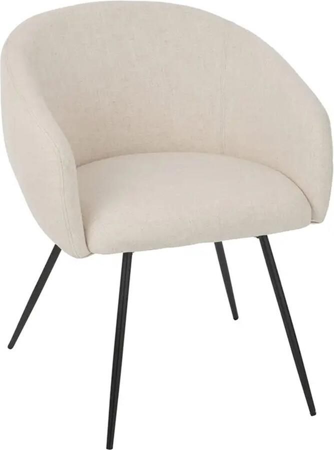 J-Line stoel Wales staal schuim ivoor