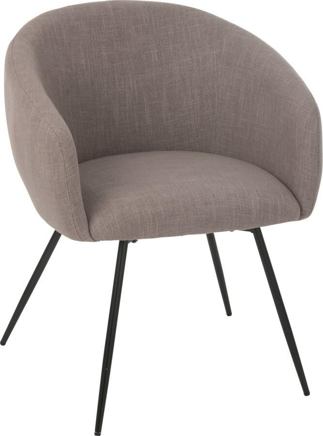 J-Line stoel Wales staal schuim taupe