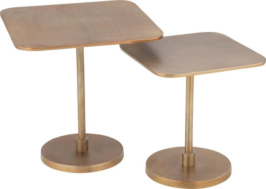 J-Line tafel aluminium goud 2 stuks