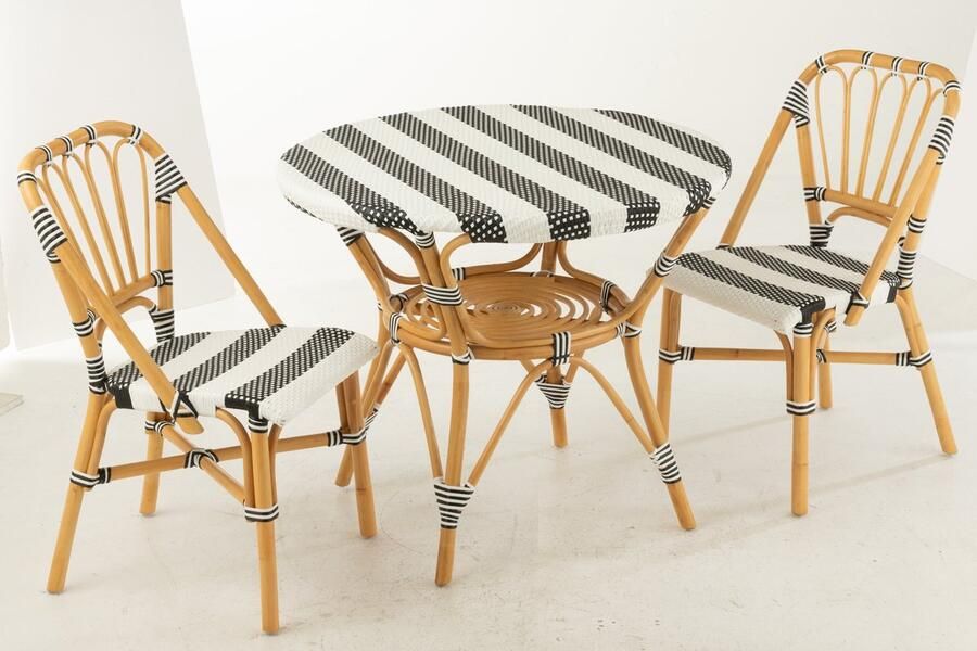 J-Line Tafel Live Rattan Kunststof Naturel Zwart - Foto 2