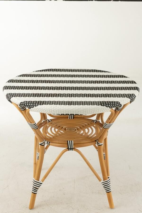 J-Line Tafel Live Rattan Kunststof Naturel Zwart