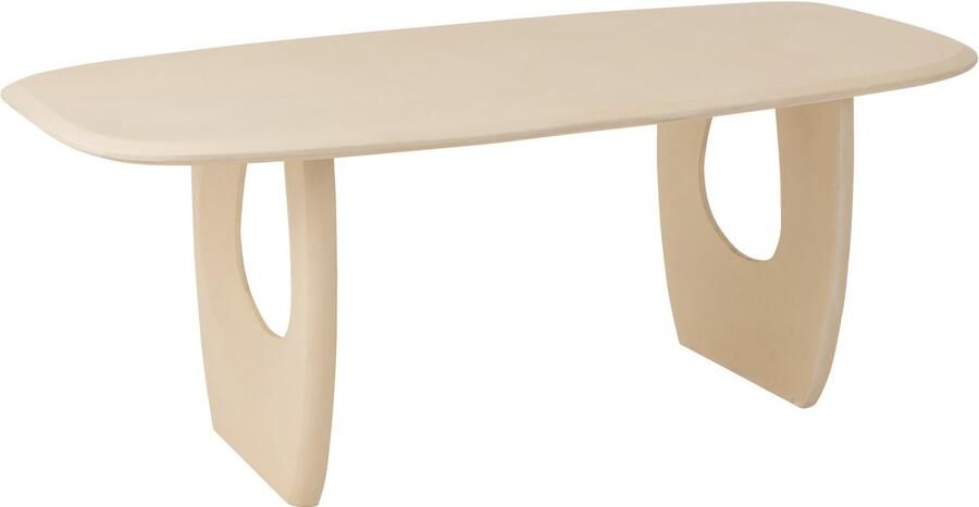 J-Line Tafel Mark Mangohout Wit 200x100 cm