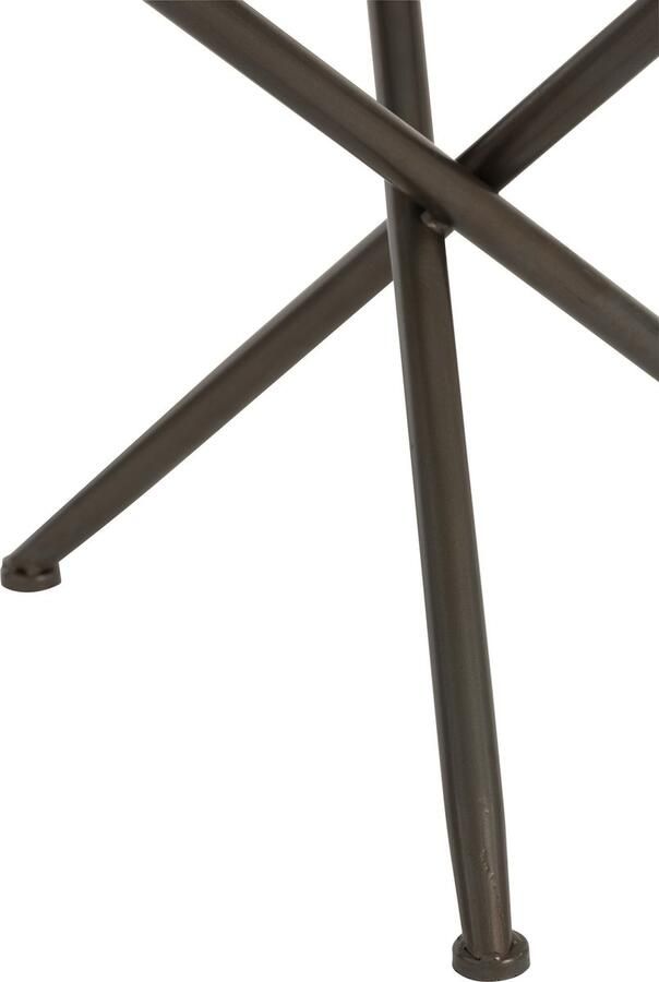 J-Line tafel Rond hout glas bruin small