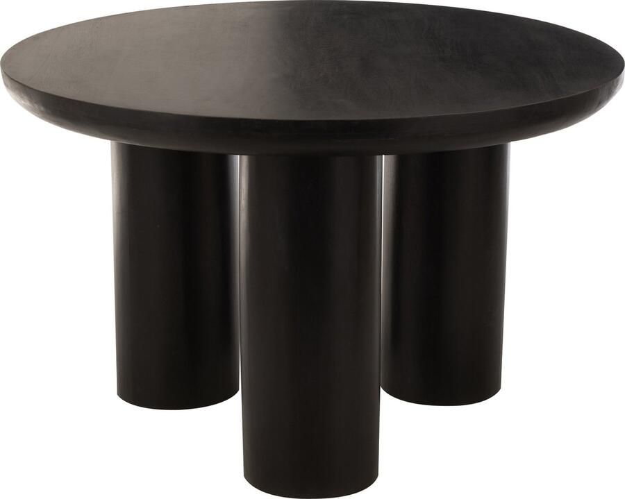 J-Line Tafel Trio Mangohout Zwart 120x120x76cm