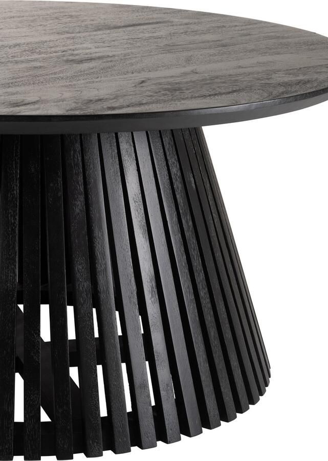 J-Line tafel Vincent mangohout zwart medium