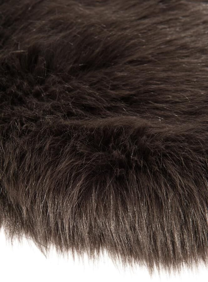 J-Line vloermat nepbont katoen bruin