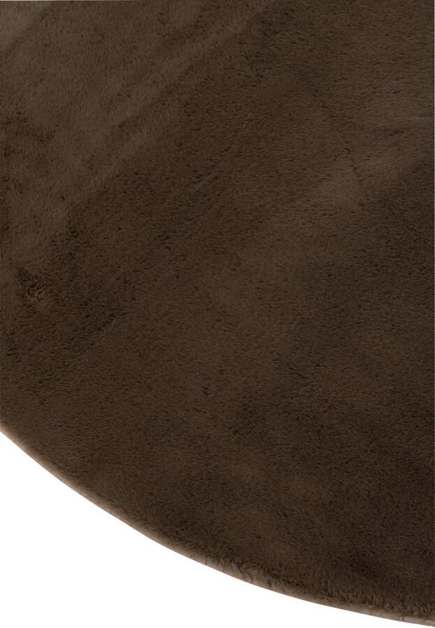 J-Line Vloerkleed Cutie Rond Polyester Donkerbruin