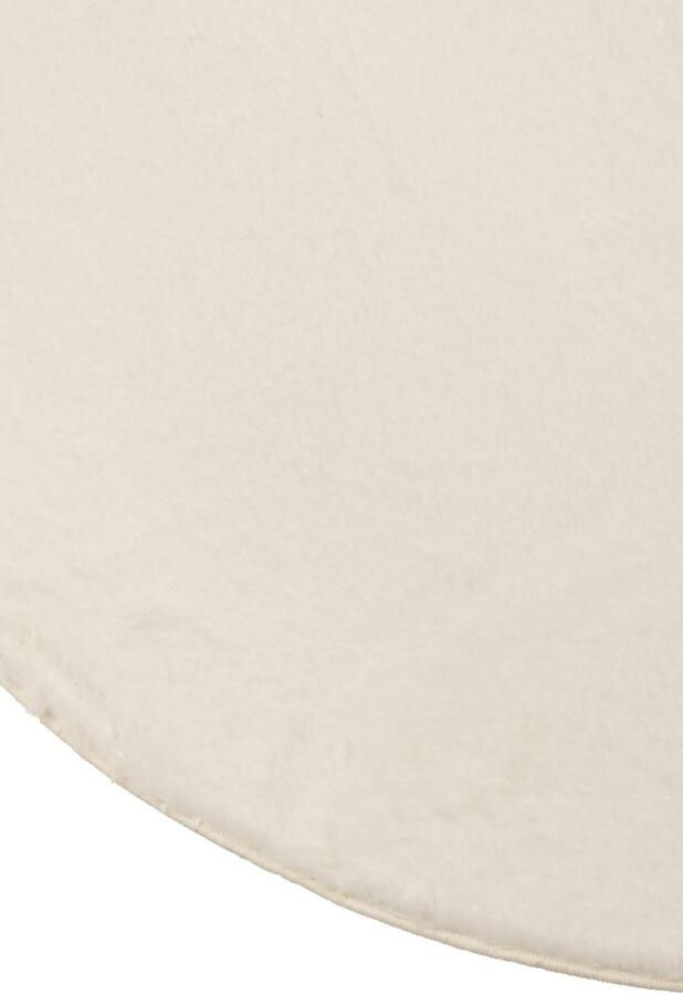 J-Line vloerkleed Cutie Rond polyresin wit