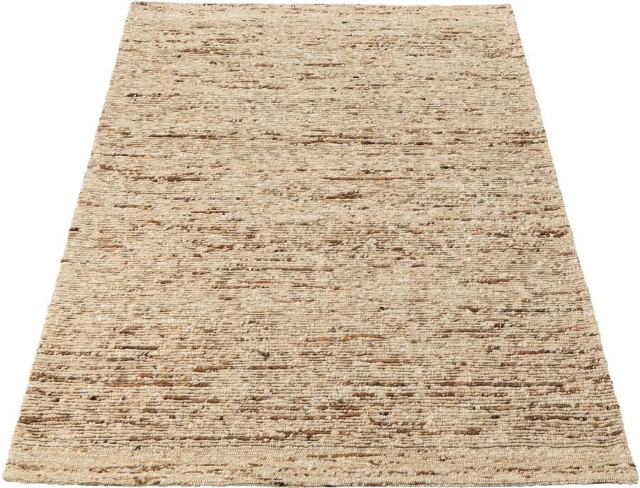 J-Line vloerkleed Geweven wol ecru bruin