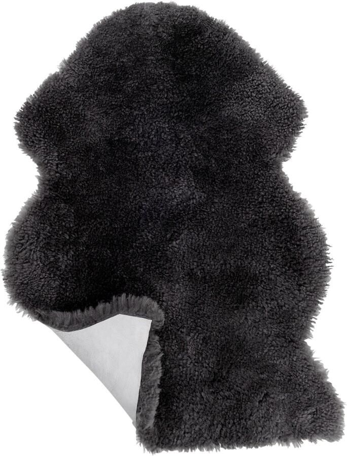 J-Line Vloermat Schapenvel Donker Grijs