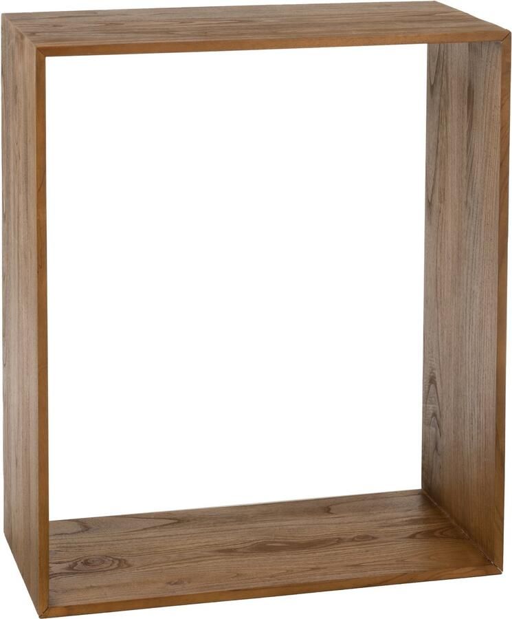 J-Line wandrek Kubus hout bruin