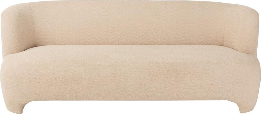 J-Line zetel 2 3-Zit Gebreid hout wit