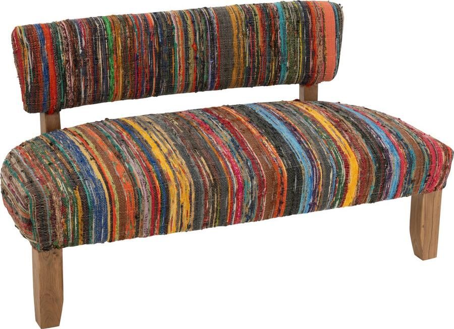 J-Line Zetel 2 Personen Chindi Hout Textiel Mix