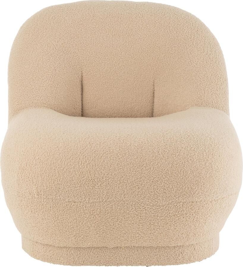 J-Line zetel Teddy Bouclé textiel beige - Foto 2
