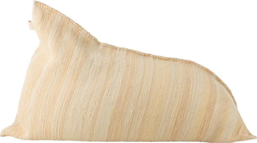 J-Line Zitzak Breeze Strepen Gerecycleerd Katoen Creme Zalm - Foto 2