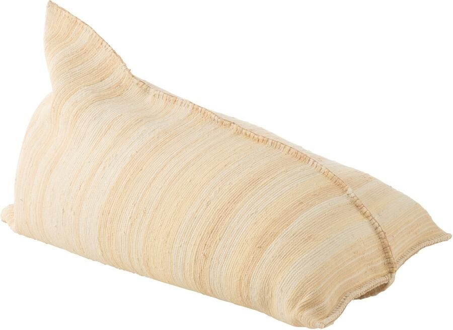 J-Line Zitzak Breeze Strepen Gerecycleerd Katoen Creme Zalm