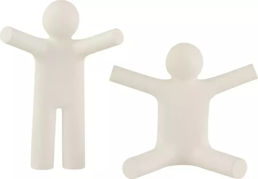 J-Line Kapstok P'tit Maurice Poly Wit Assortiment Van 2