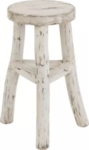 J-Line Kruk Ibiza Rond Hout White Wash