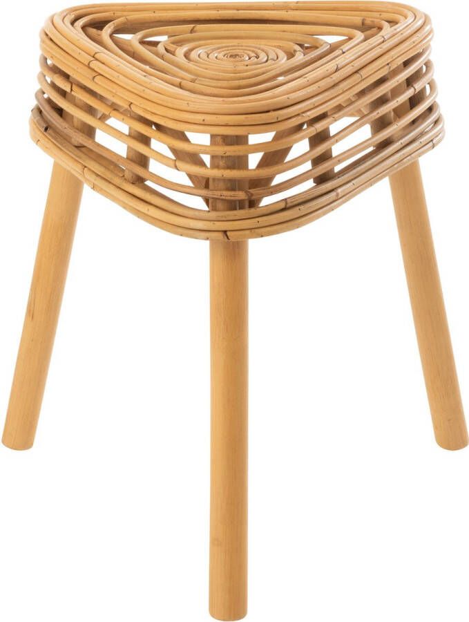 J-Line Krukje Driehoek Rotan Naturel 40x40x42cm