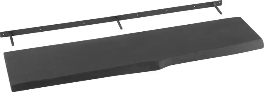 J-Line Muurplank Gerard Mango Hout Zwart Large