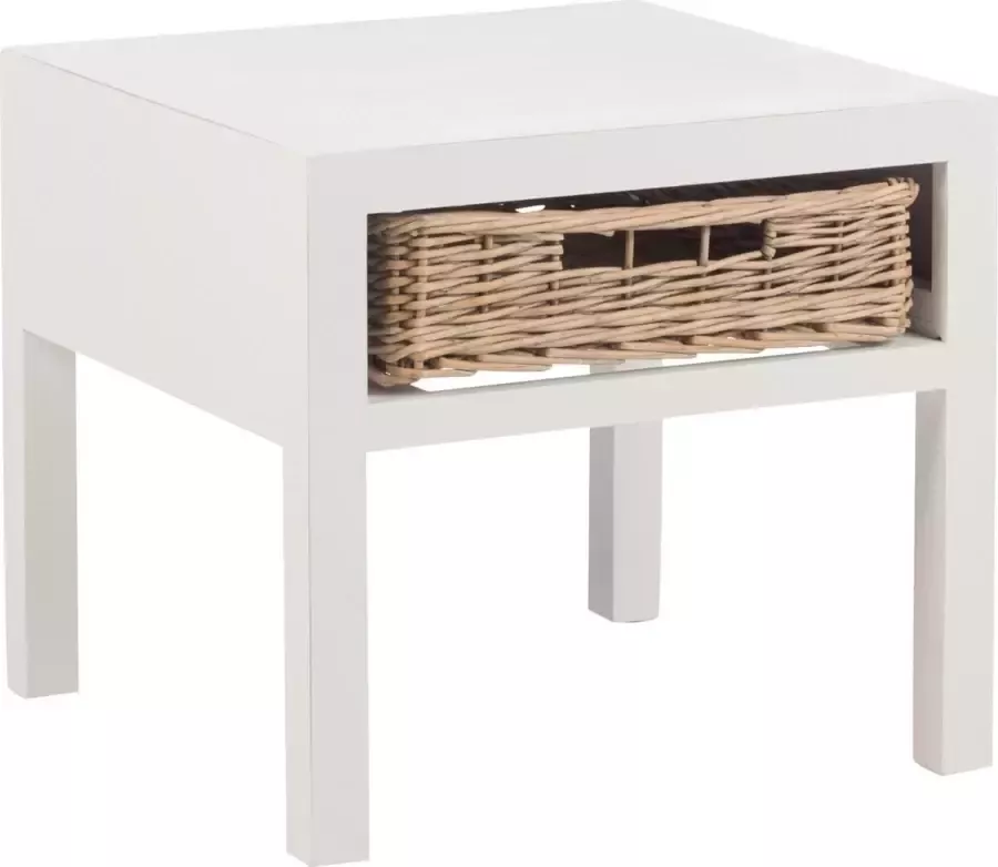 J-Line nachttafel 1 maand hout naturel & zwart small woonaccessoires