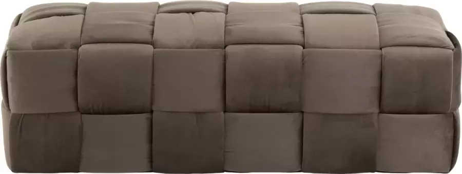 J-Line Poef 3-Zit Textiel Hout Donker Grijs - Foto 2