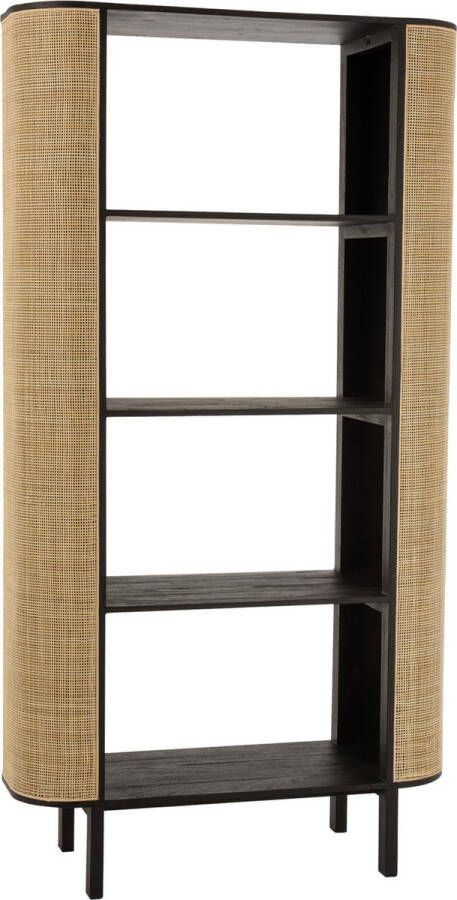 J-Line Rek Molly Exotiek Hout Rotan Zwart