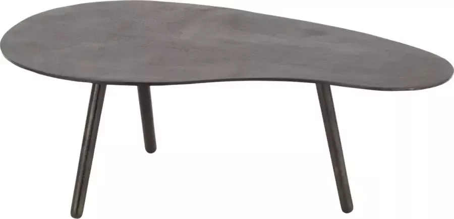 J-Line Salontafel Druppel Aluminium Ijzer Zwart Small 89.00 x 52.50 x 32.00 cm
