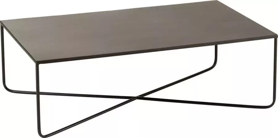 J-Line Salontafel Kruis Frame Metaal Zwart 100.00 x 60.00 x 32.50 cm