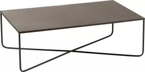 J-Line Salontafel Kruis Frame Metaal Zwart 100 x 60 x 32.5 cm