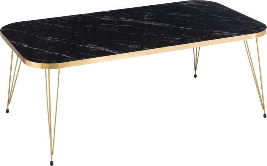J-Line Salontafel Pb Metaal Gold Zwart 90.00 x 50.00 x 33.00 cm