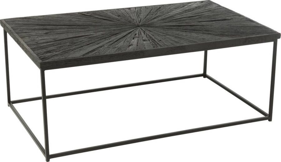 J-Line Salontafel Shanil Hout ijzer Zwart 120.5x70x47cm