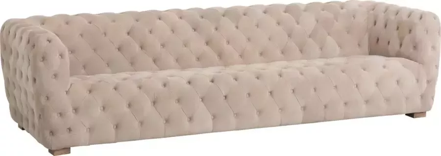 J-Line sofa 3 Zit Knopen Suede kunststof beige
