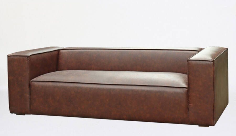 J-Line Sofa 3 Zit Modern Donker Bruin