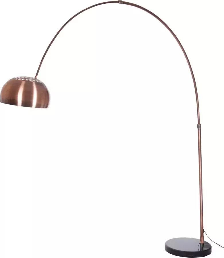 J-Line Staande Lamp Boog Metaal Koper Marmer