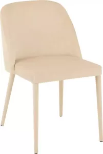 J-Line Stoel Charlotte Textiel Metaal Beige 2 stuks
