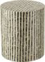 J-Line stoel Cylinder Strepen zeeschelpen bamboe zwart wit - Thumbnail 1