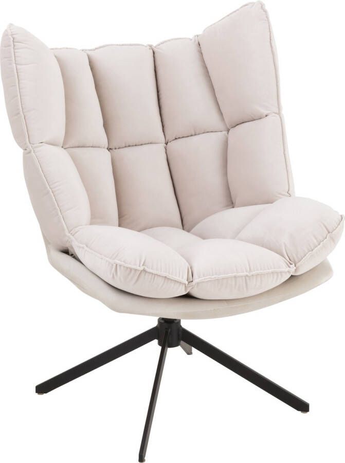 J-Line stoel Relax Kussen Op Frame textiel metaal beige